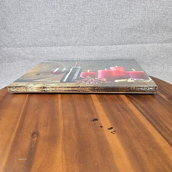 New Northlight LED Flickering Wine Grapes Candles Canvas Wall Art 11.75"x15.75" - Picture 5 of 6